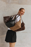 Vestirsi Eden Suede Shoulder Bag | Dark Chocolate