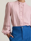 Twin Lace Blouse Blush