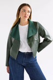 Fine Leather Jacket Milan Green