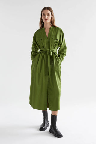 Eller Dress Green Moss