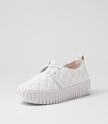 Beyza White Leather Sneakers