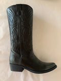 Dye Black Leather Cowboy Boot