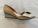Nude Bow Wedge Heel