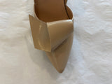 Nude Bow Wedge Heel