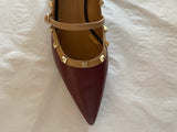 Churin Merlot Studded Heel