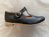 Black Buckle Flat Shoe