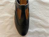 Black Buckle Flat Shoe