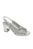Kruby Silver Shimmer Sandals