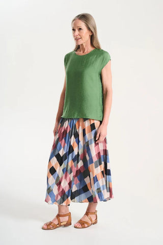 Olga De Polga Tessera Pleated Skirt | Blush