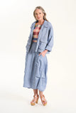 Olga De Polga Milwaukee Linen Skirt | Venice Beach Blue