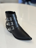Vegetal Black Buckle Boots