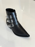 Vegetal Black Buckle Boots