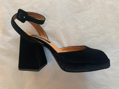 Black Velvet Silki High Heel