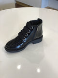 Asteropa Black Patent Embellished Boot