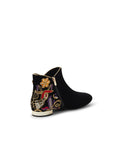 Django & Juliet Fianni Black Embroided Velvet Boot