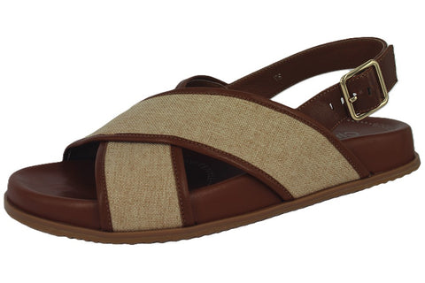 Chrissie Sunday Sandal | Raffia And Black