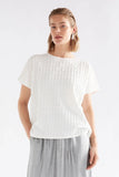 Elk Orta Textured Top | White