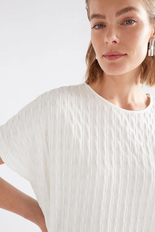 Elk Orta Textured Top | White