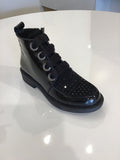 Asteropa Black Patent Embellished Boot