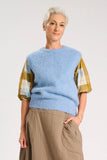 Olga De Polga Aspen Round-Neck Alpaca Vest | Baby Blue
