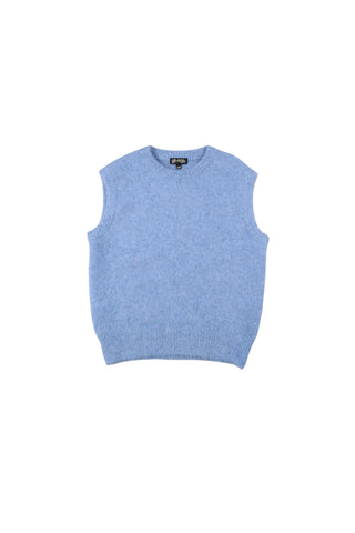 Olga De Polga Aspen Round-Neck Alpaca Vest | Baby Blue