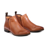 Gaid Ankle Leather Boot Brandy