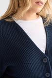 Elk Saari Cardigan | Navy