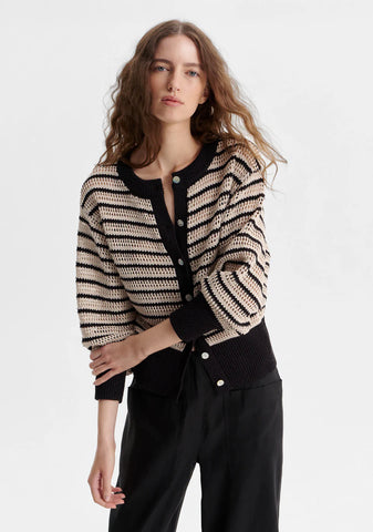 Morrison Clover Knit Stripe Cardigan