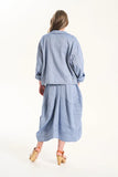 Olga De Polga Milwaukee Linen Skirt | Venice Beach Blue