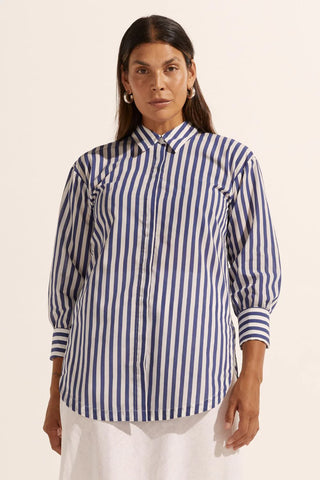 agile top - navy stripe