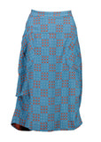 Milwaukee Network Blue Skirt in Woven Cotton