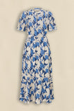 Cable Dress - Azure Bouquet