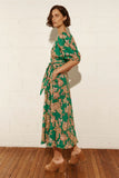 ebb dress - k'gari palm green