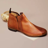 Gaid Ankle Leather Boot Brandy