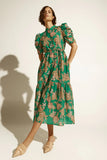 opus dress - k'gari palm green