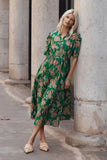 opus dress - k'gari palm green