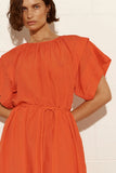 portray dress - tamarillo