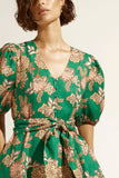 quota dress - k'gari palm green