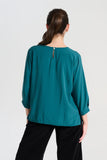 Rhea Chemise Teal Blouse in Tencel