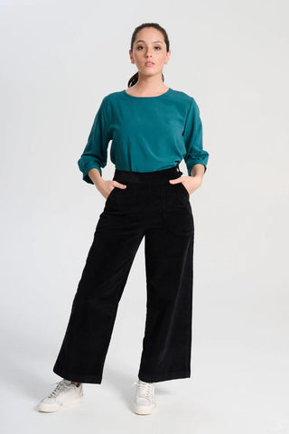 Rhea Chemise Teal Blouse in Tencel