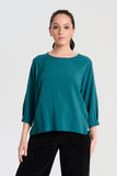 Rhea Chemise Teal Blouse in Tencel