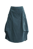 Milwaukee Marlowe Skirt Teal in Fine Cord