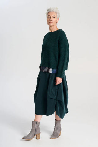 Milwaukee Marlowe Skirt Teal in Fine Cord