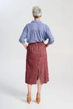 Hepburn Haven Skirt Vino in Wool/Linen