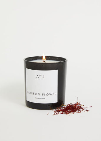 The AYU Saffron Flower Candle